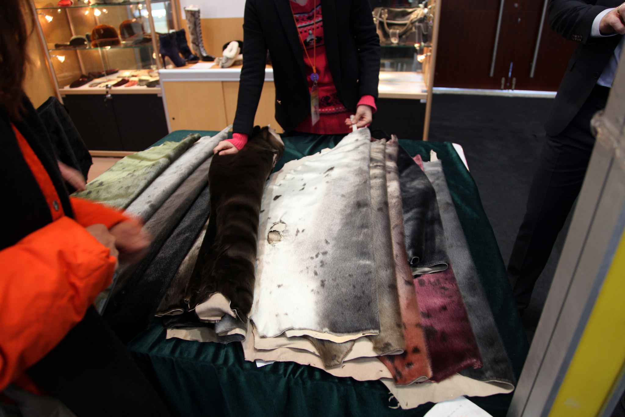 Seal products from Canada on display at the 37th Fur and Leather Products Fair in China (photo credit: IFAW, used under CC BY-NC 2.0