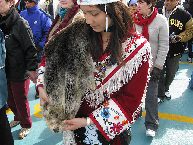 Tlingit girl with otter pelt (photo credit: appaloosa, used under CC BY-NC-ND 2.0)