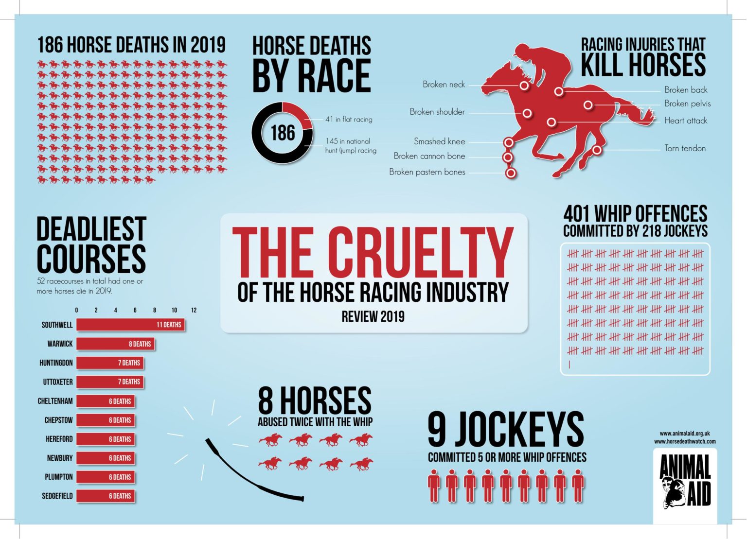 186 British Race Horses Killed in 2019